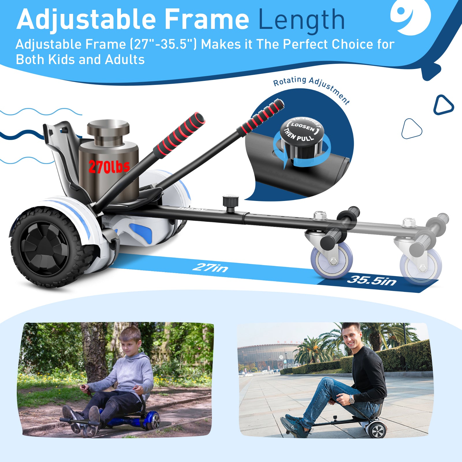 Hiboy HC-01 Hoverboard Seat Attachment for Kids & Adults