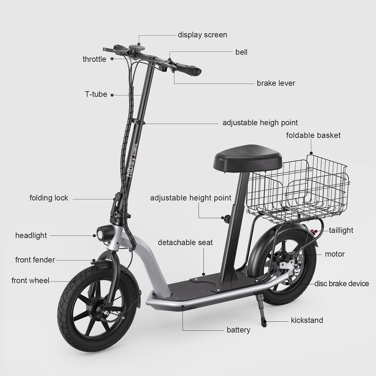 Hiboy ECOM 14 Eco Friendly Fat Tire Electric Scooter Amazon Hiboy
