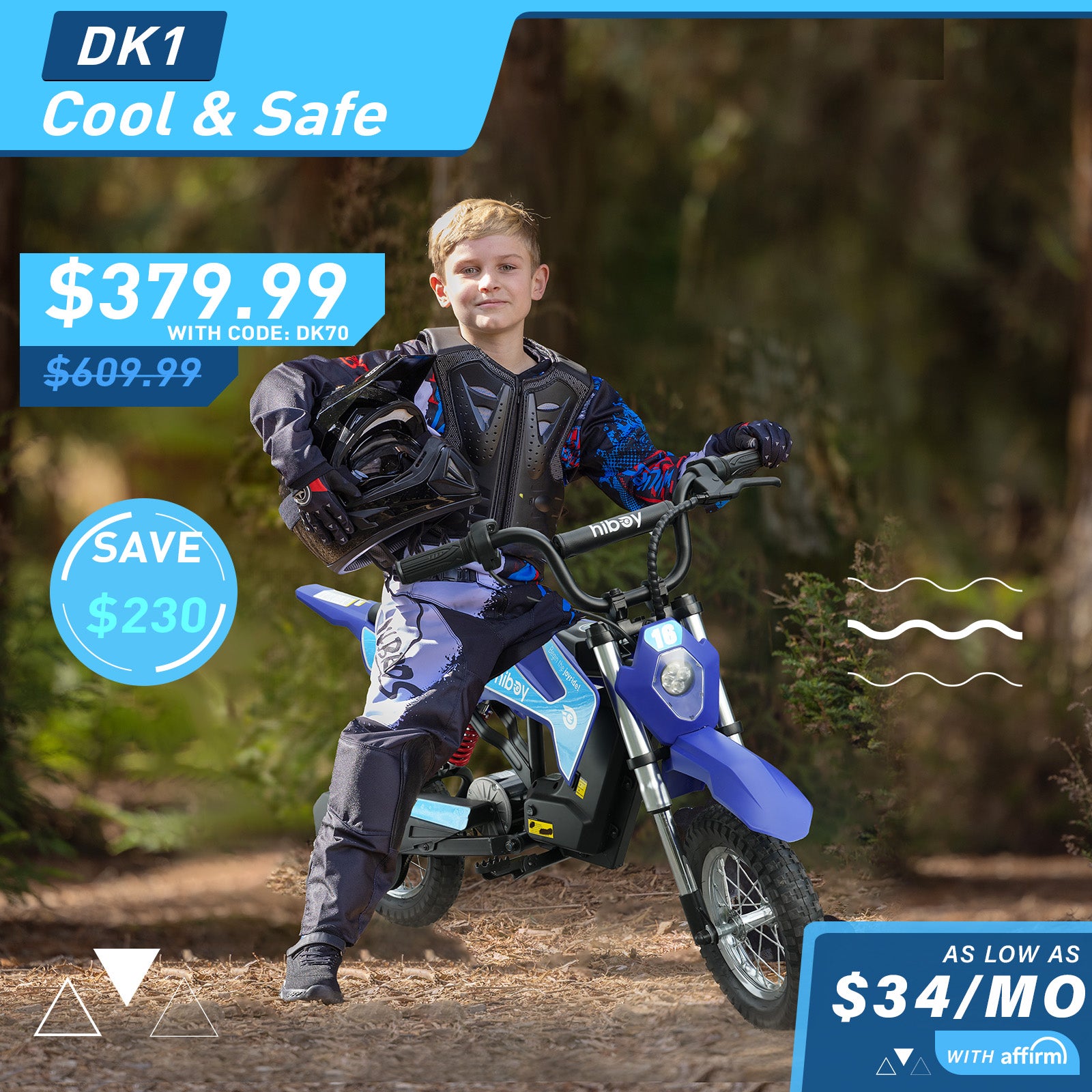 Hiboy DK1 Electric Dirt Bike For Kids Ages 3-10