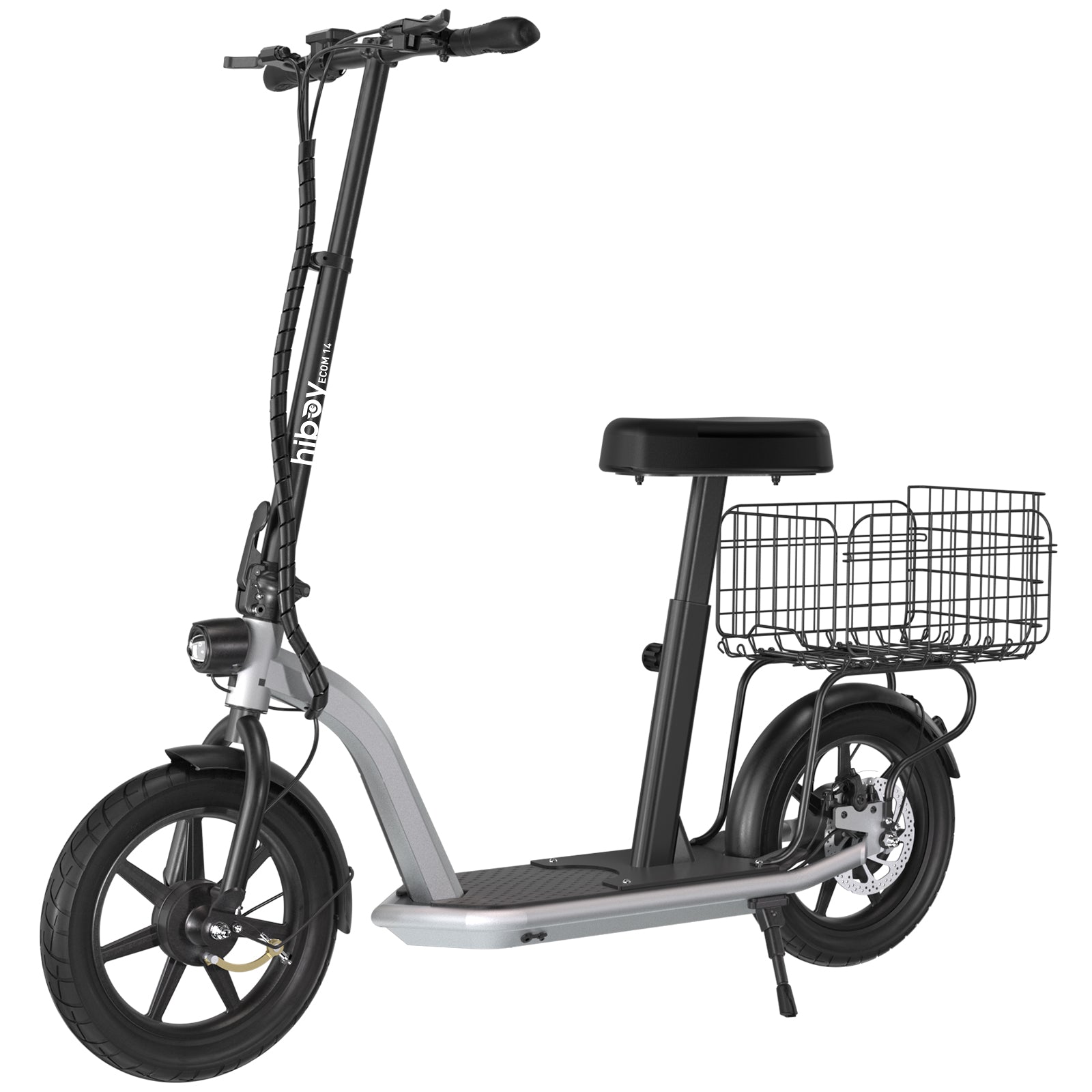 Hiboy ECOM 14 Electric Scooter with Seat and Basket for Adults