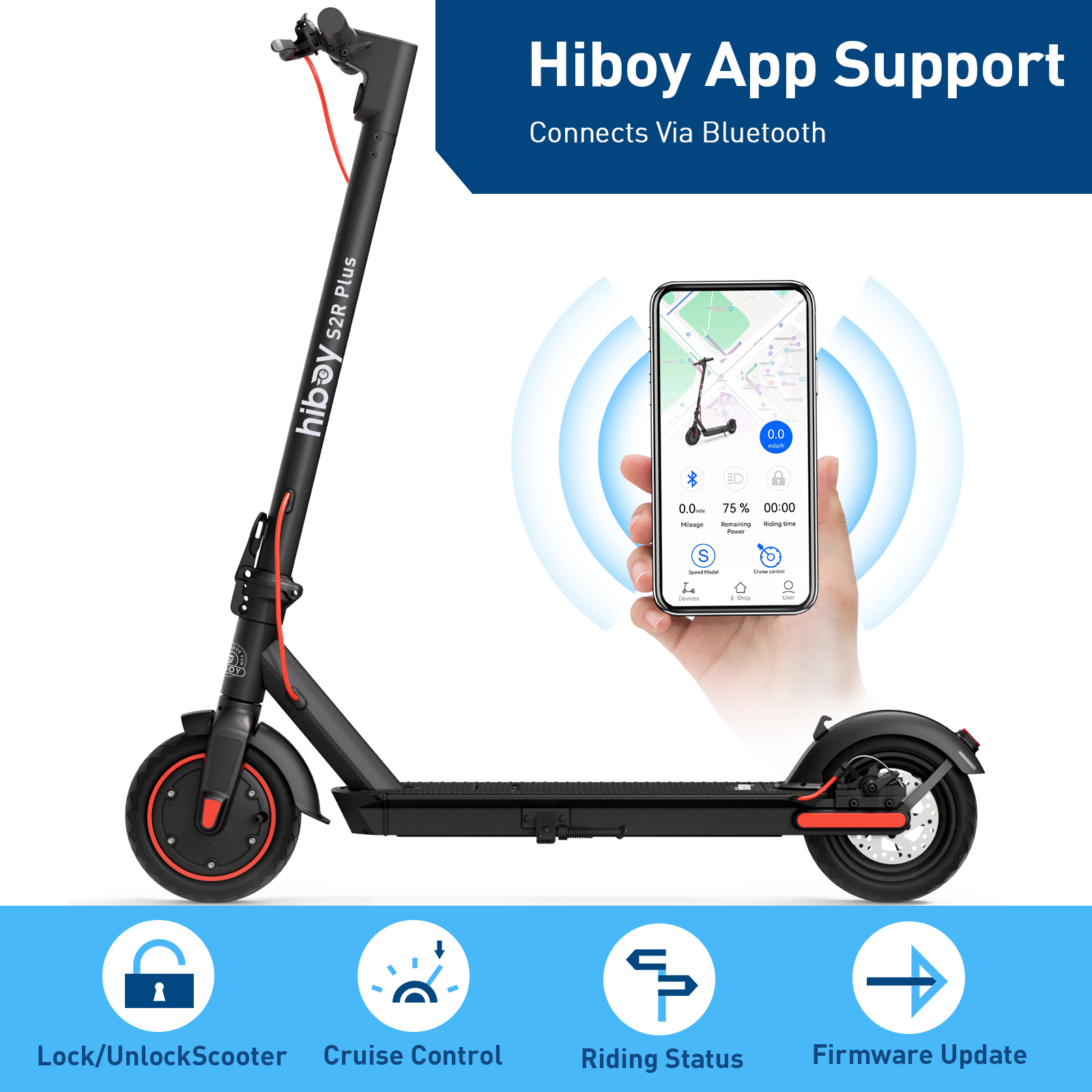 straf Få generation Hiboy S2R Plus Electric Scooter Detachable Battery