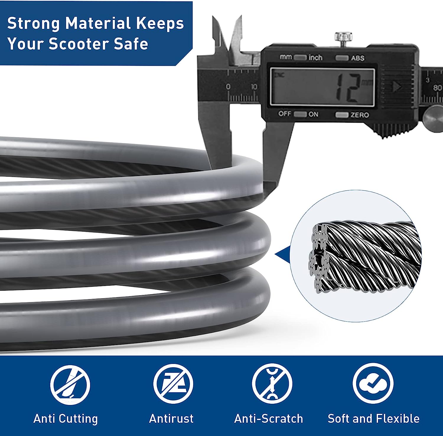 Hiboy Cable Chain Lock for All Scooter or Bike Hiboy