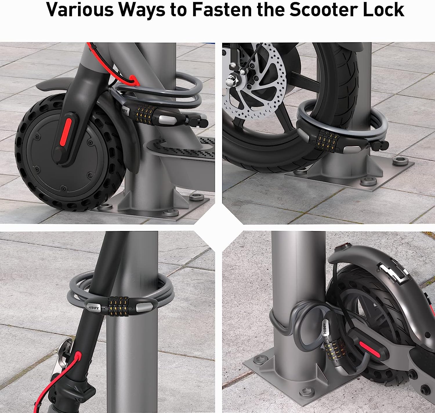 Hiboy Cable Chain Lock for All Scooter or Bike Hiboy