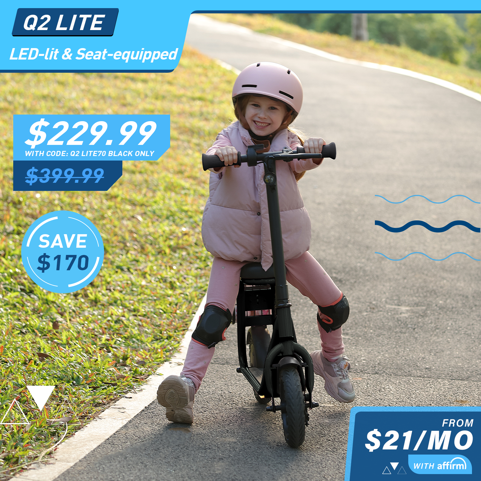 Hiboy Q2 Lite-A Electric Scooter for Kids Aged 5-8