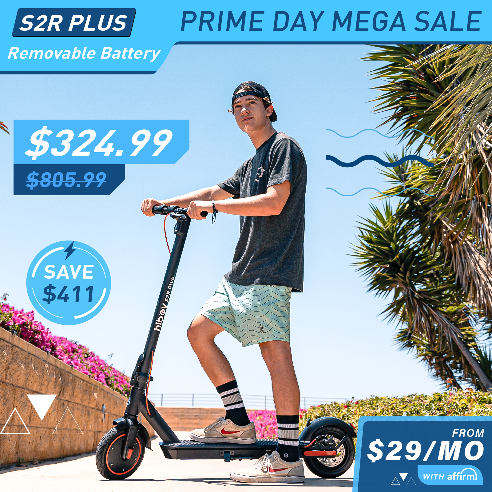 Hiboy S2R Plus Electric Scooter with Removable Battery
