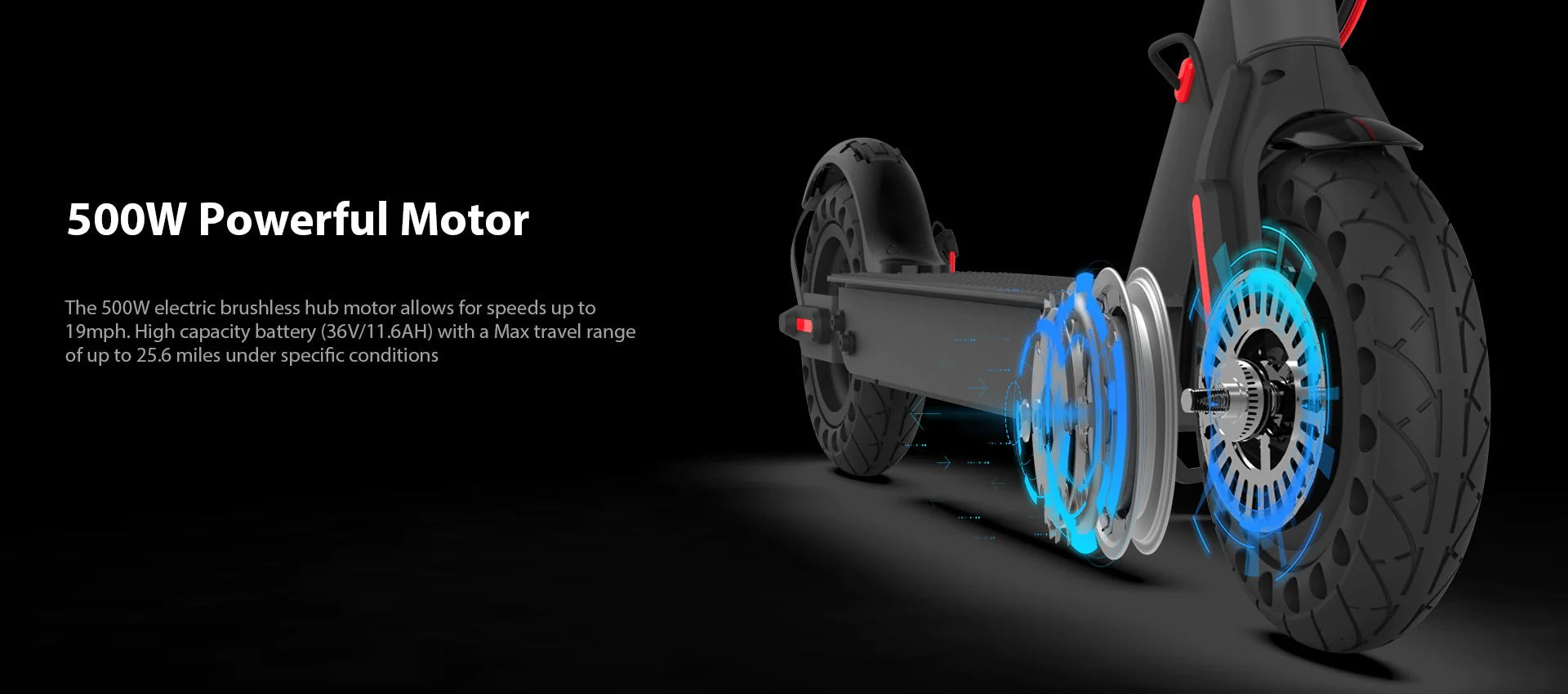 Hiboy S2 Pro Trottinette électrique, moteur puissant de 500 W